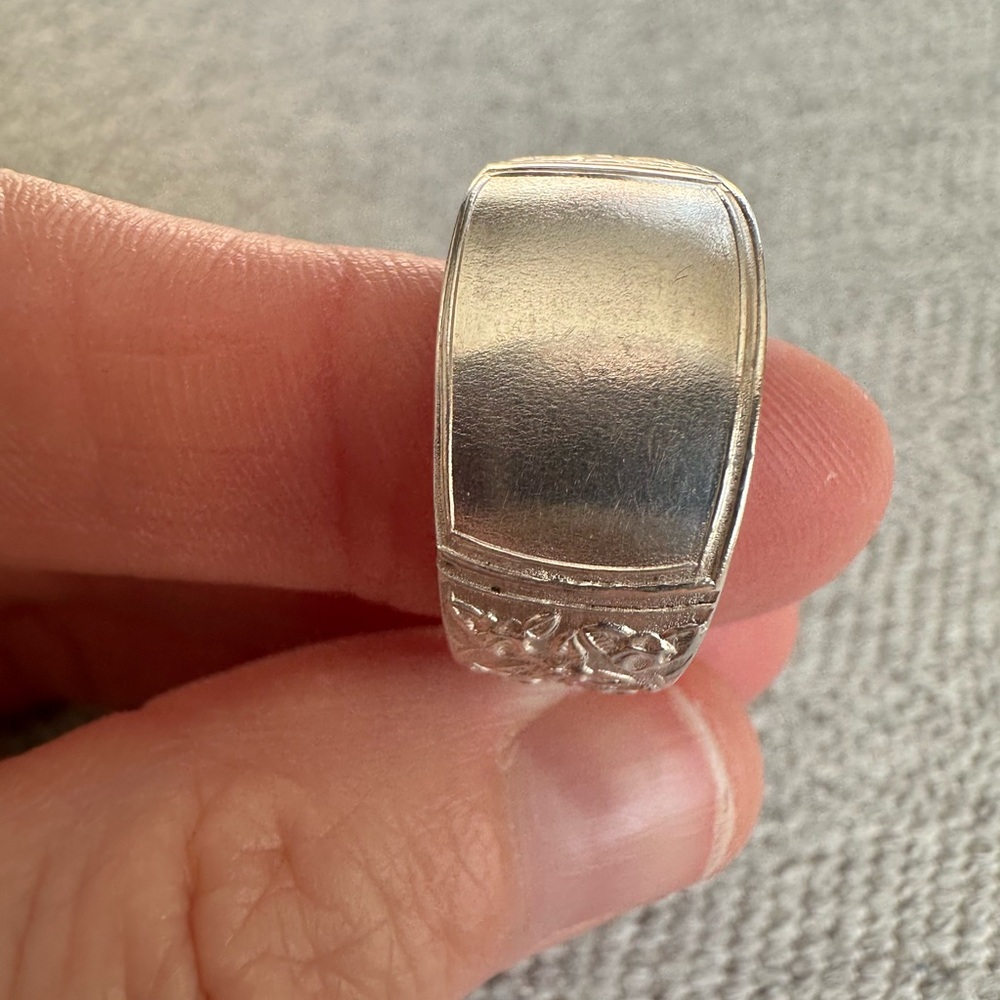 Silver Plated Spoon Ring - Picture 7 of 14